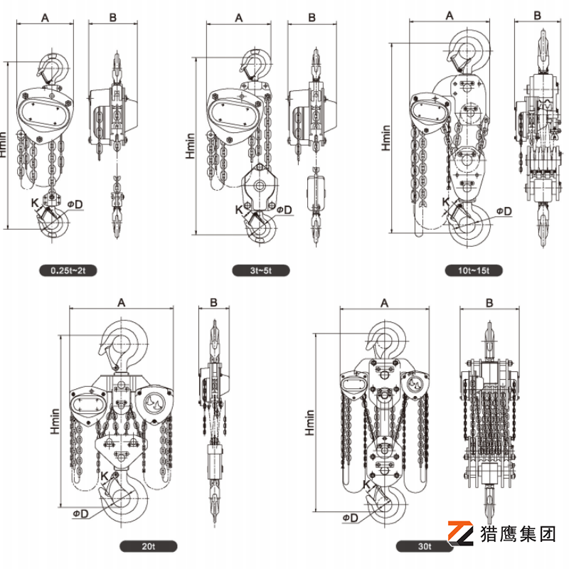 猎鹰重工手拉葫芦结构